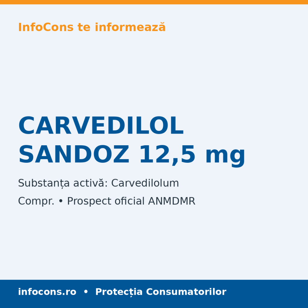 CARVEDILOL SANDOZ 12,5 mg - Prospect Medical - InfoCons