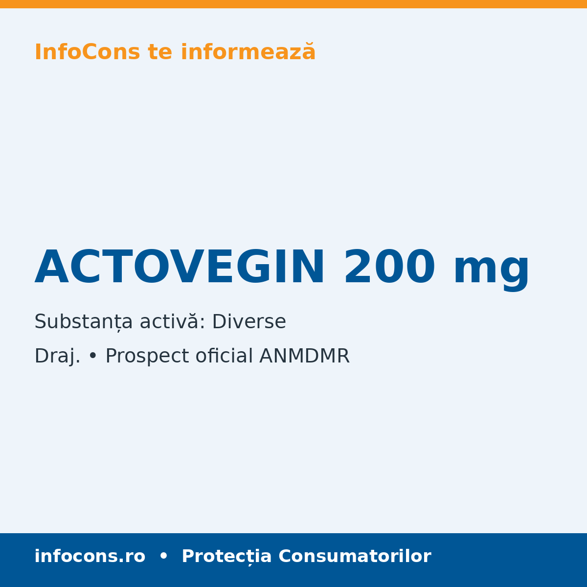 ACTOVEGIN 200 mg - Prospect Medical - InfoCons