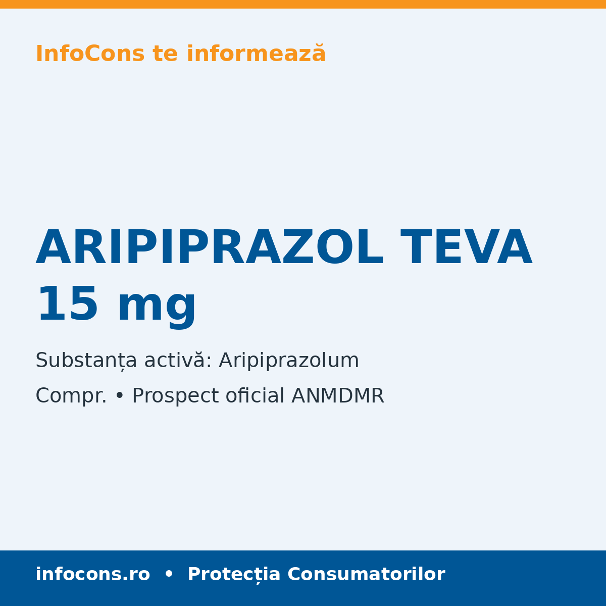 ARIPIPRAZOL TEVA 15 mg - Prospect Medical - InfoCons