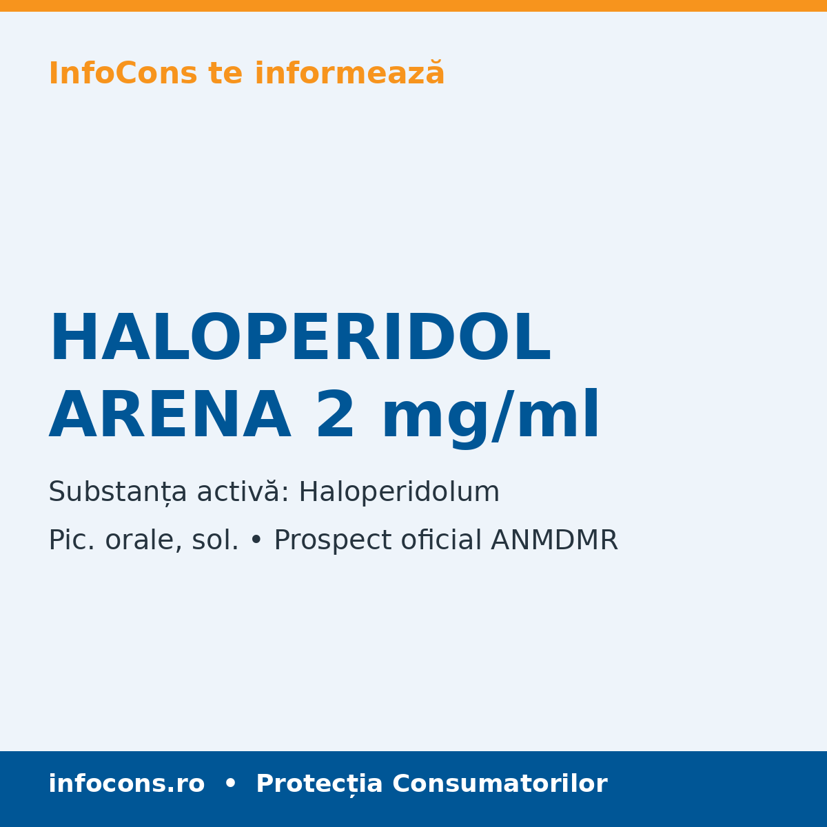 HALOPERIDOL ARENA 2 mg/ml - Prospect Medical - InfoCons