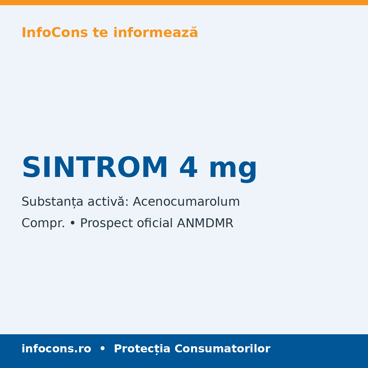 SINTROM 4 mg - Prospect Medical - InfoCons