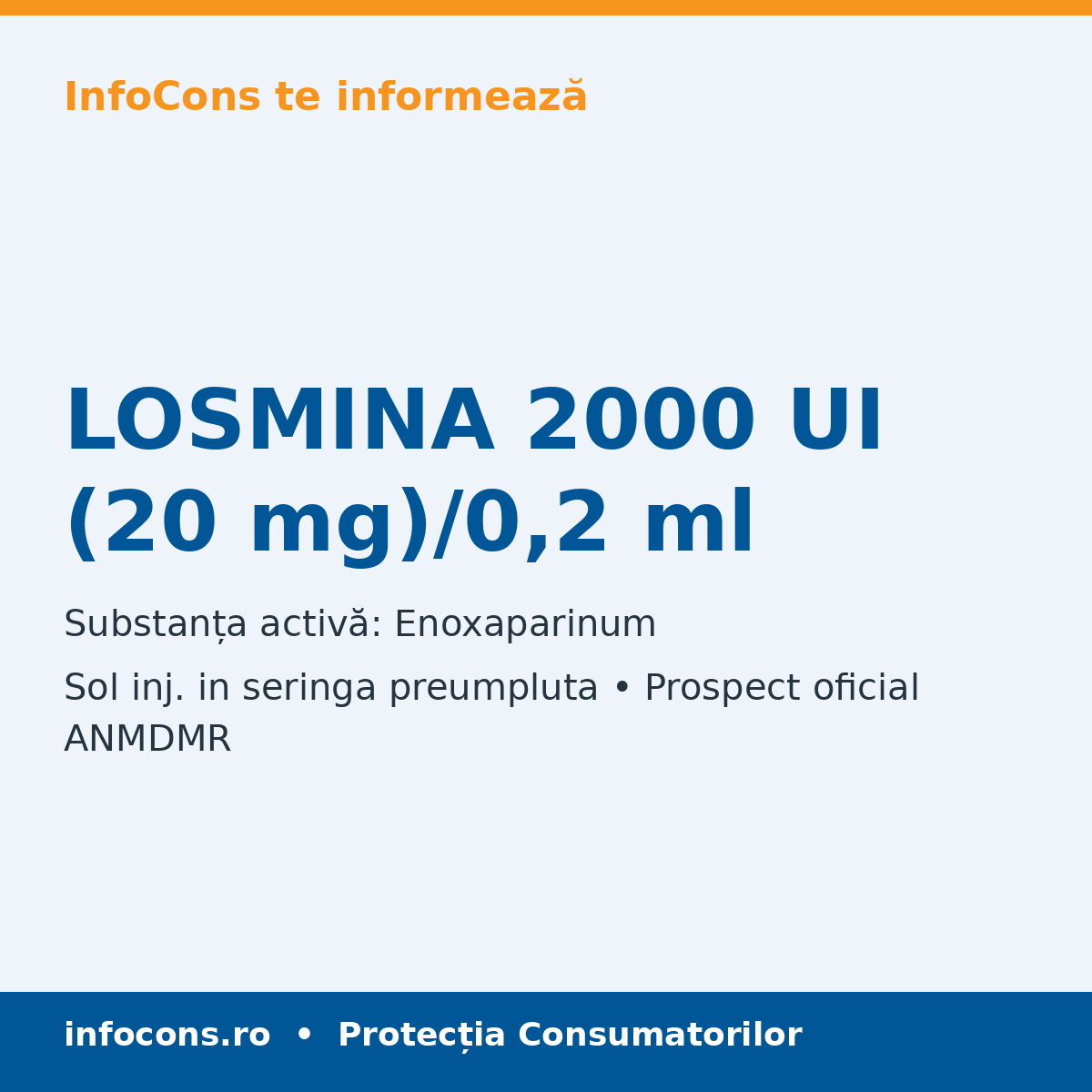 LOSMINA 2000 UI (20 mg)/0,2 ml - Prospect Medical - InfoCons