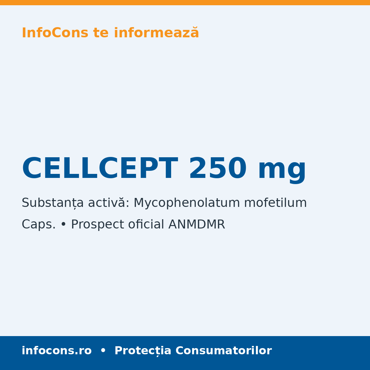 CELLCEPT 250 mg - Prospect Medical - InfoCons