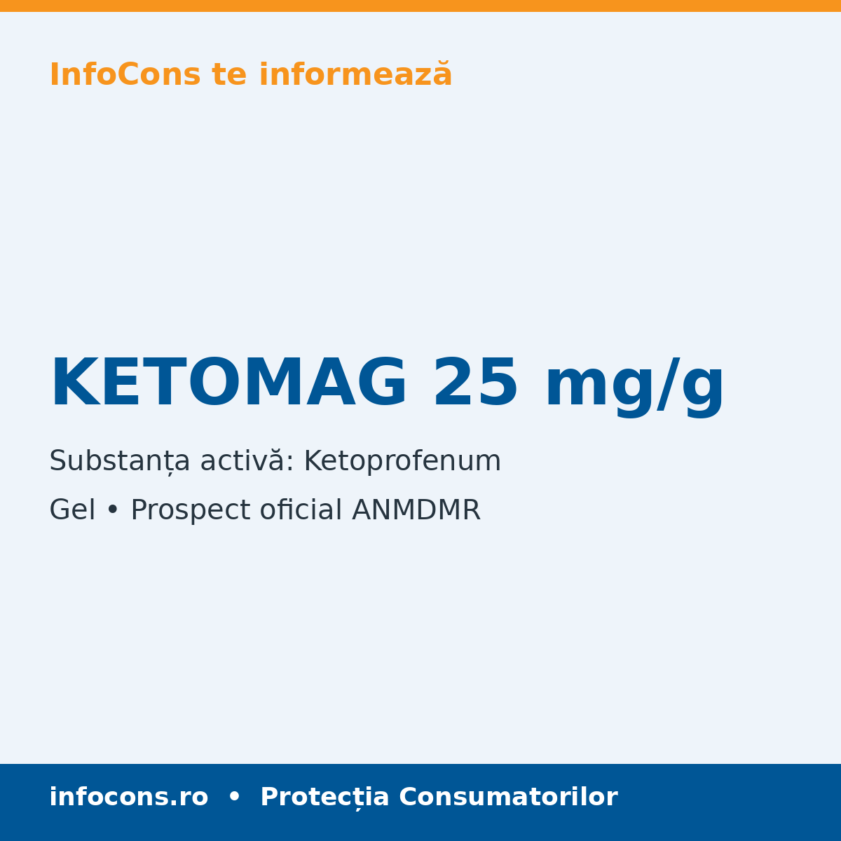 KETOMAG 25 mg/g - Prospect Medical - InfoCons