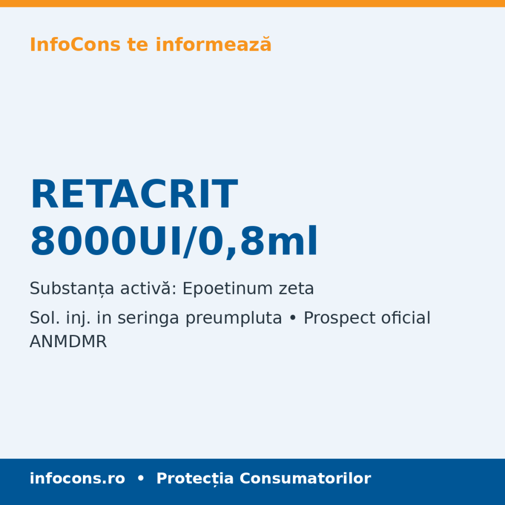 RETACRIT 8000UI/0,8ml - Prospect Medical - InfoCons