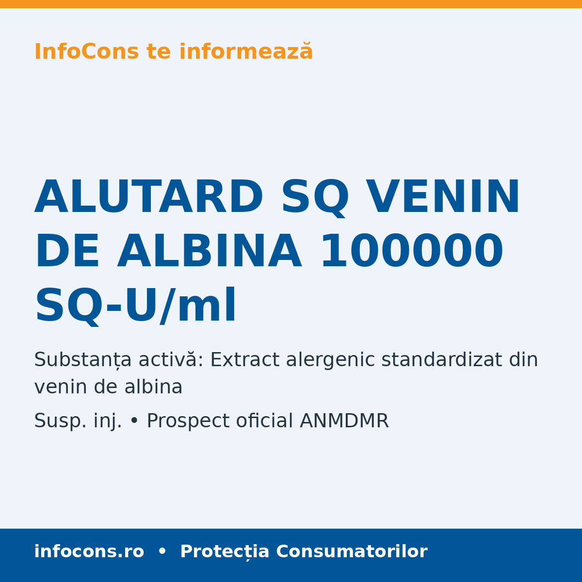ALUTARD SQ VENIN DE ALBINA 100000 SQ-U/ml - Prospect Medical - InfoCons