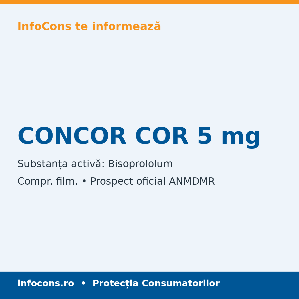 CONCOR COR 5 mg - Prospect Medical - InfoCons