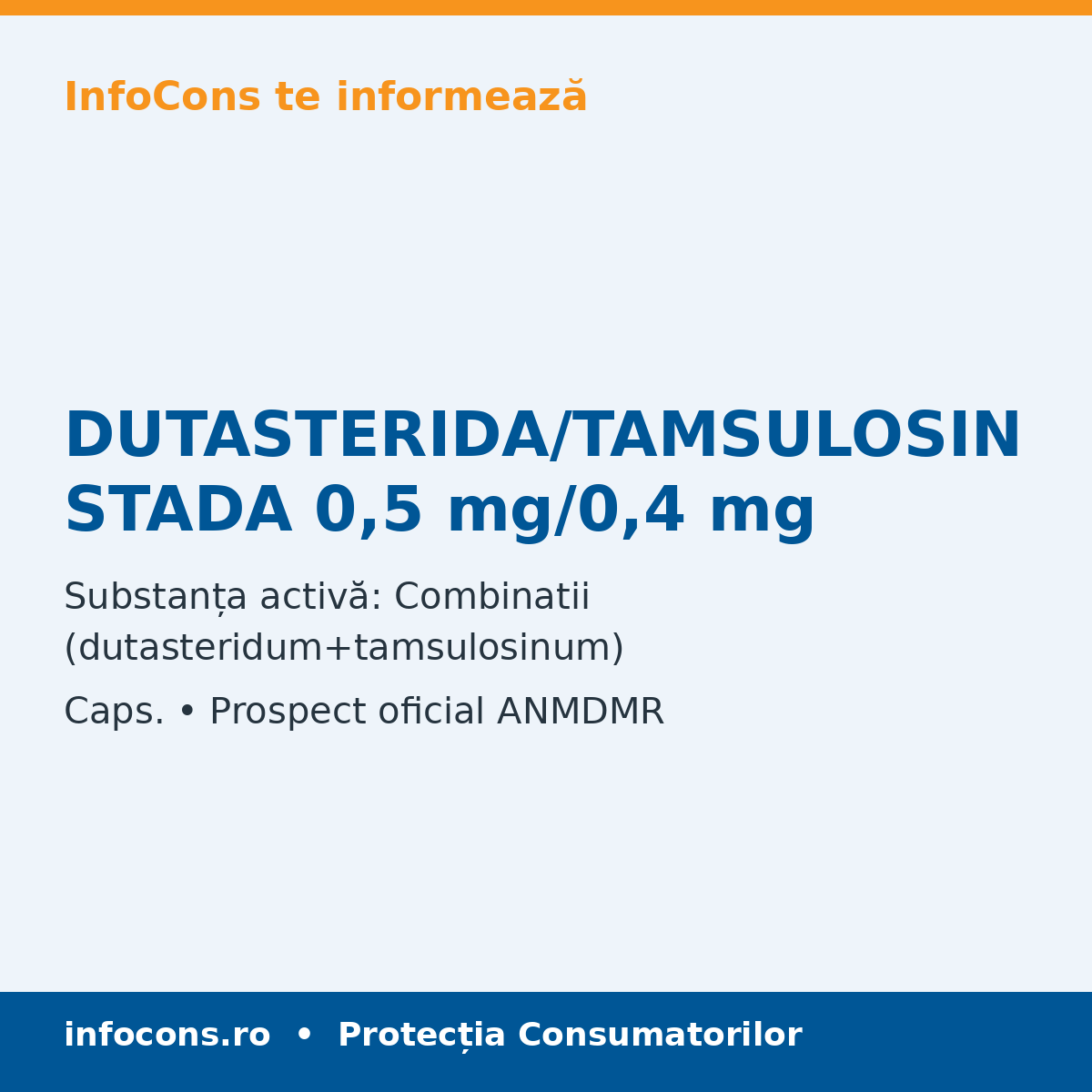 DUTASTERIDA/TAMSULOSIN STADA 0,5 mg/0,4 mg - Prospect Medical - InfoCons