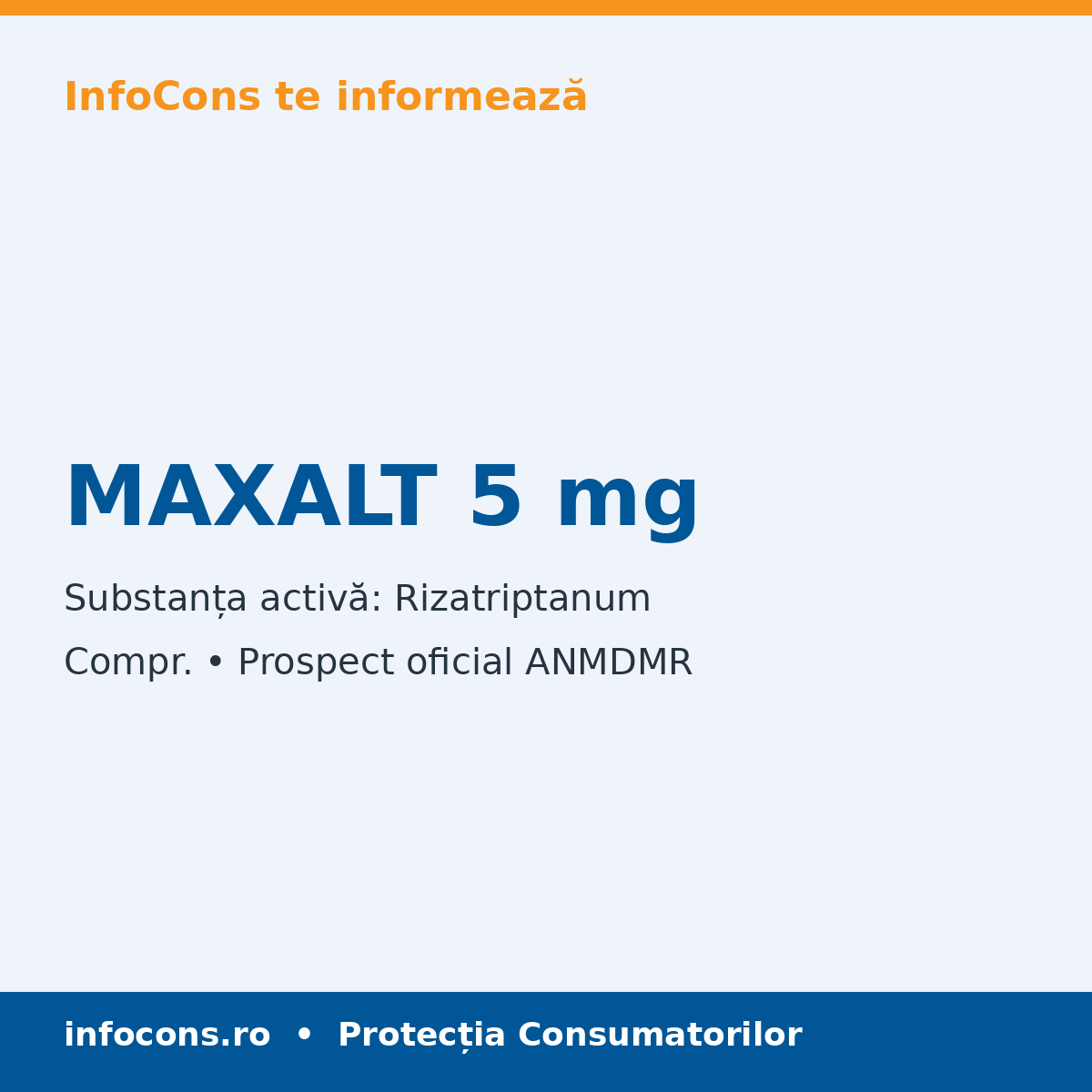 MAXALT 5 mg - Prospect Medical - InfoCons