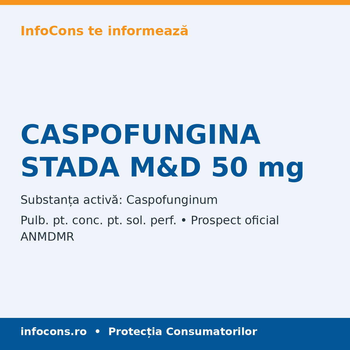 CASPOFUNGINA STADA M&D 50 mg - Prospect Medical - InfoCons