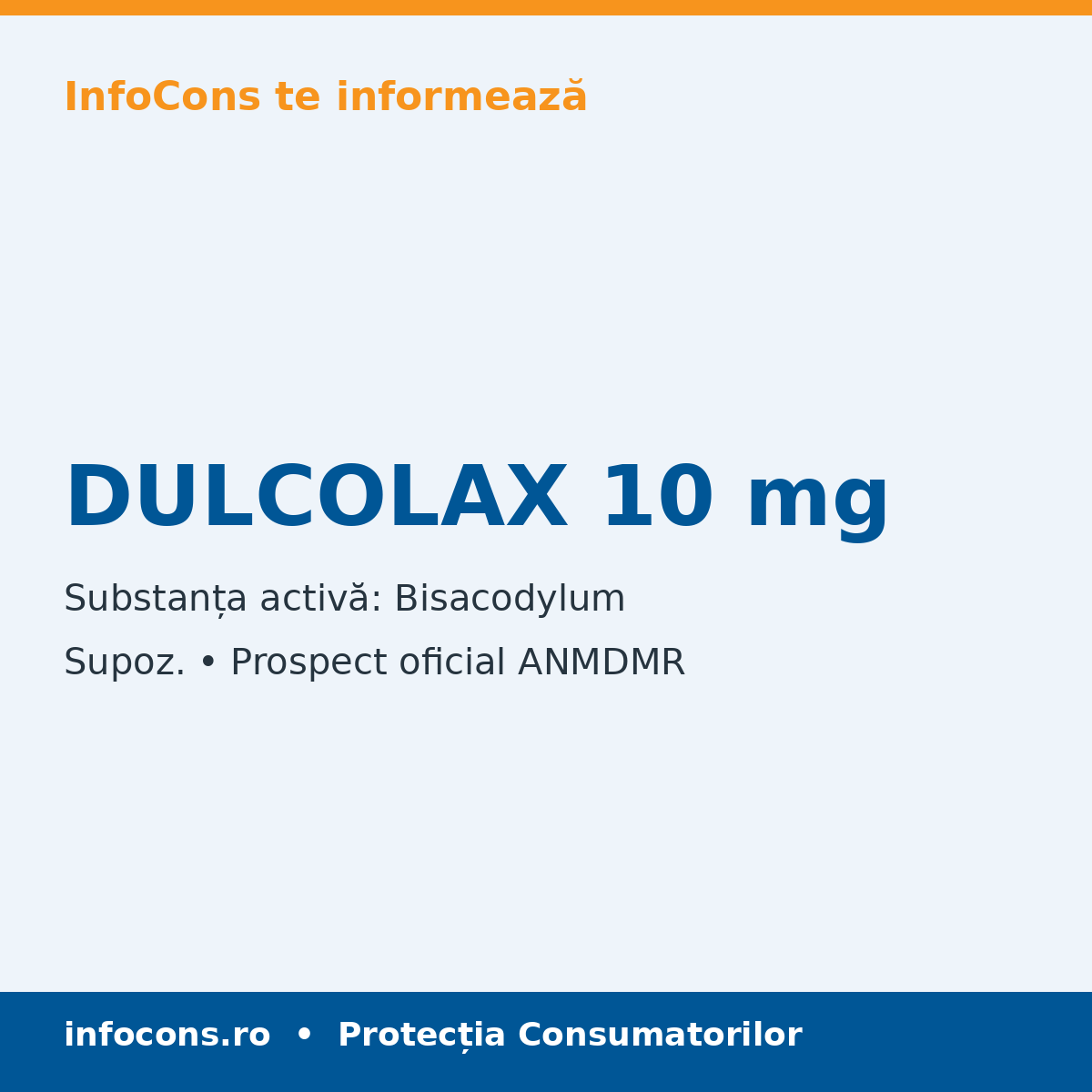 DULCOLAX 10 mg - Prospect Medical - InfoCons