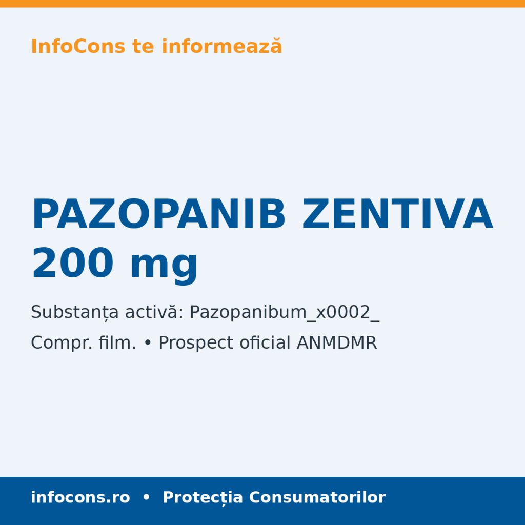 PAZOPANIB ZENTIVA 200 mg - Prospect Medical - InfoCons