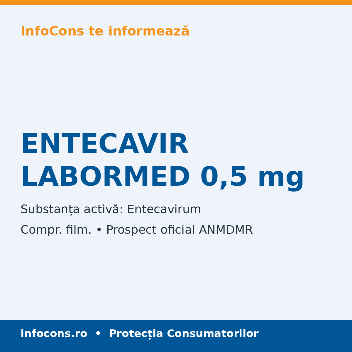 ENTECAVIR LABORMED 0,5 mg - Prospect Medical - InfoCons