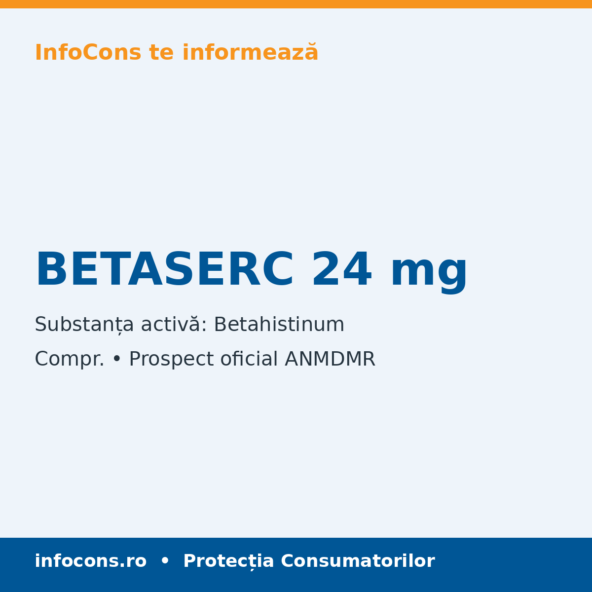 BETASERC 24 mg - Prospect Medical - InfoCons
