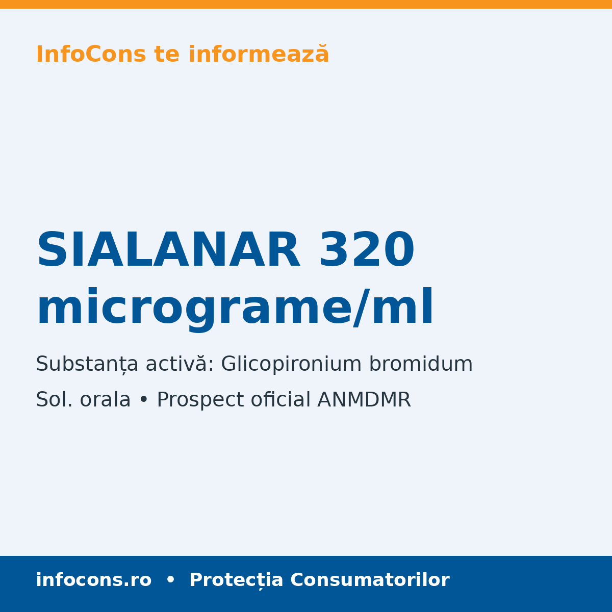 SIALANAR 320 micrograme/ml - Prospect Medical - InfoCons