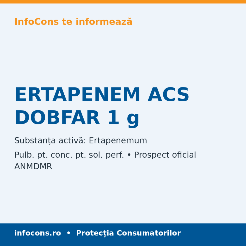 ERTAPENEM ACS DOBFAR 1 g - Prospect Medical - InfoCons