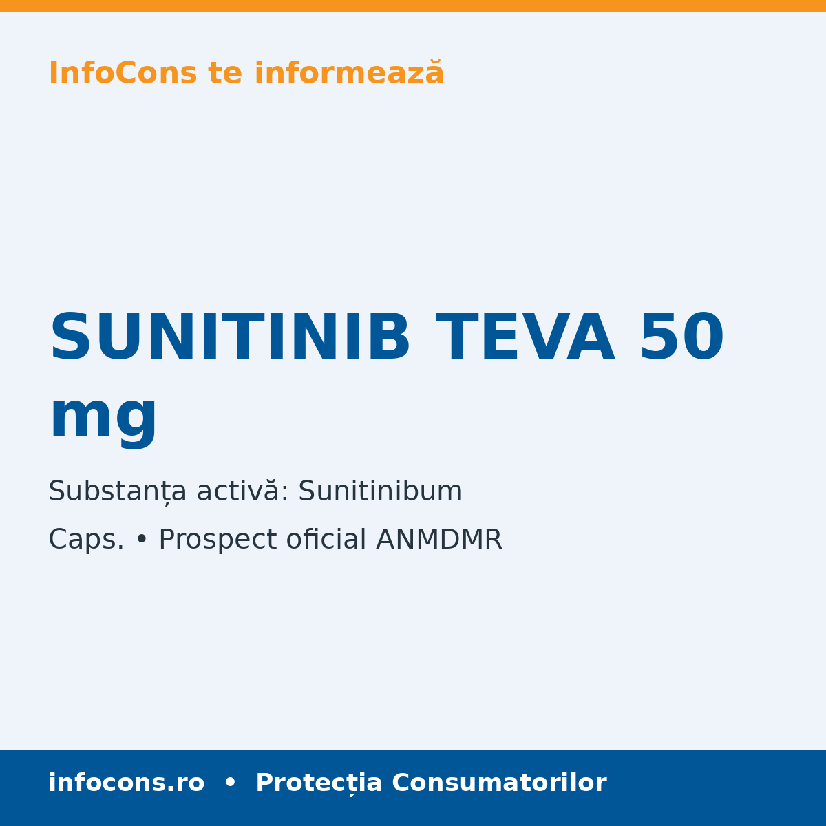 SUNITINIB TEVA 50 mg - Prospect Medical - InfoCons