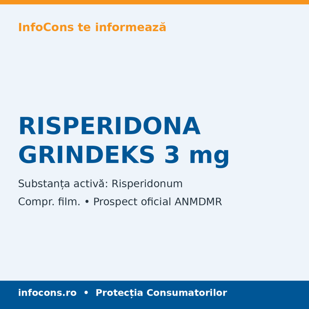 RISPERIDONA GRINDEKS 3 mg - Prospect Medical - InfoCons