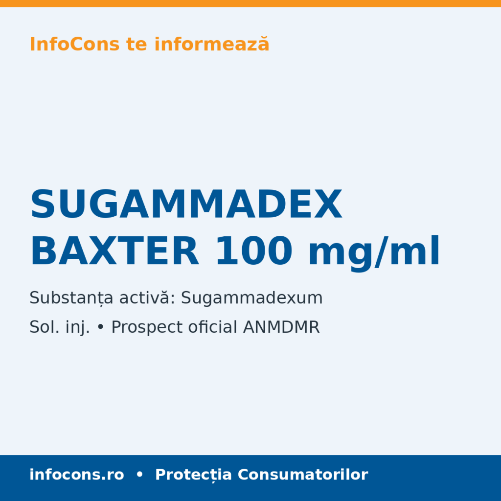 SUGAMMADEX BAXTER 100 mg/ml - Prospect Medical - InfoCons