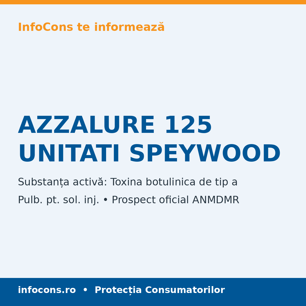 AZZALURE 125 UNITATI SPEYWOOD - Prospect Medical - InfoCons