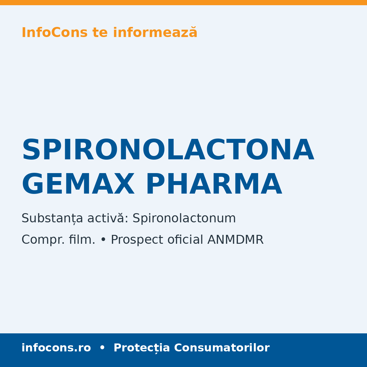 SPIRONOLACTONA GEMAX PHARMA - Prospect Medical - InfoCons