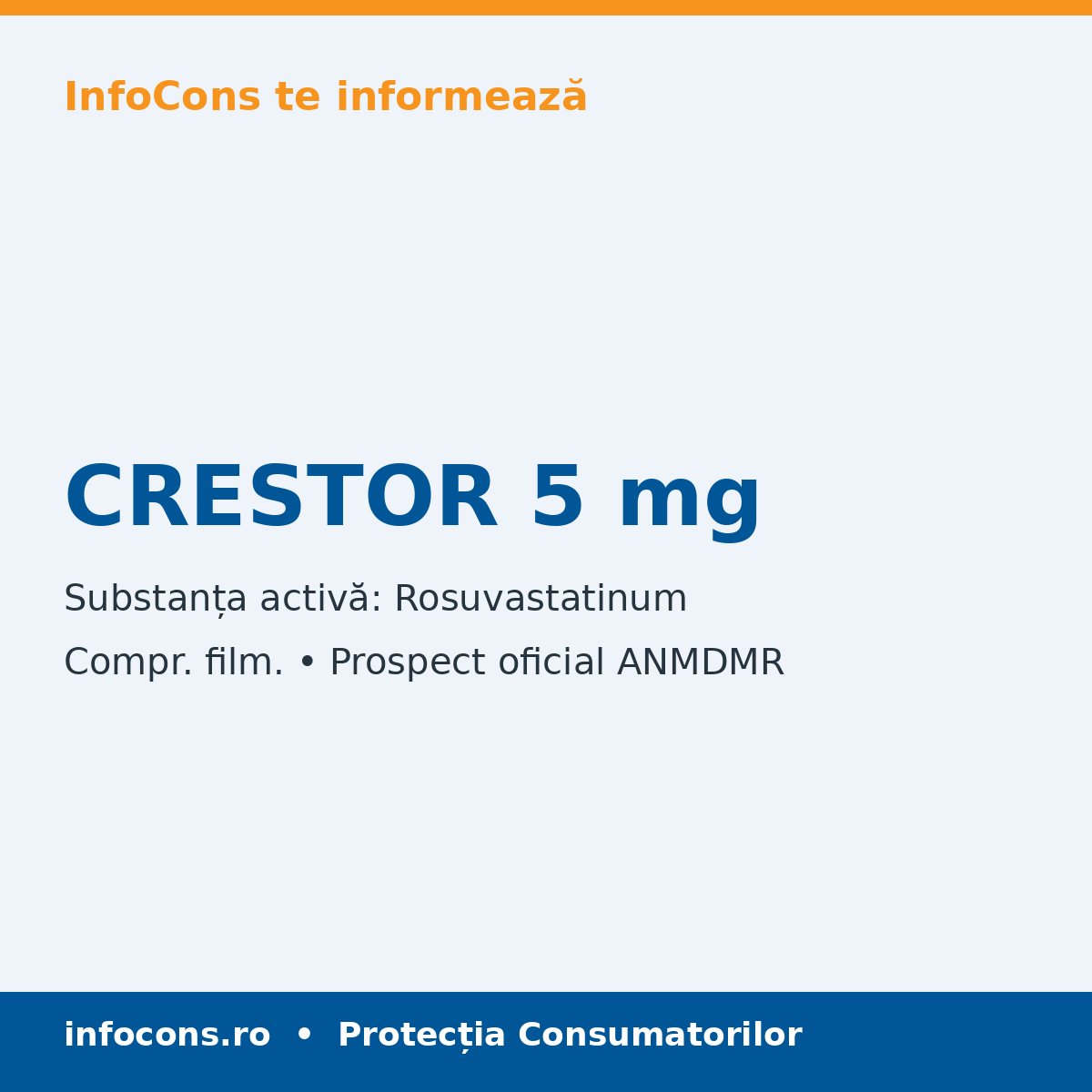 CRESTOR 5 mg - Prospect Medical - InfoCons