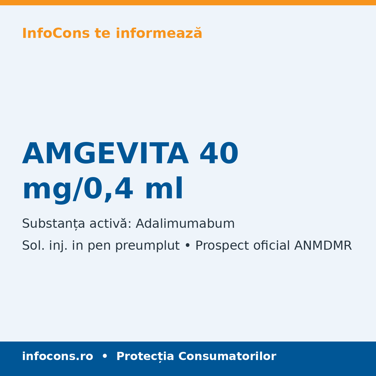 AMGEVITA 40 mg/0,4 ml - Prospect Medical - InfoCons