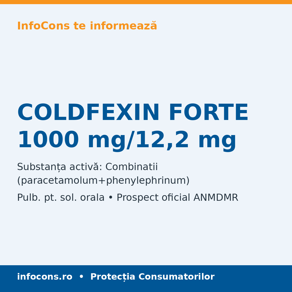 COLDFEXIN FORTE 1000 mg/12,2 mg - Prospect Medical - InfoCons