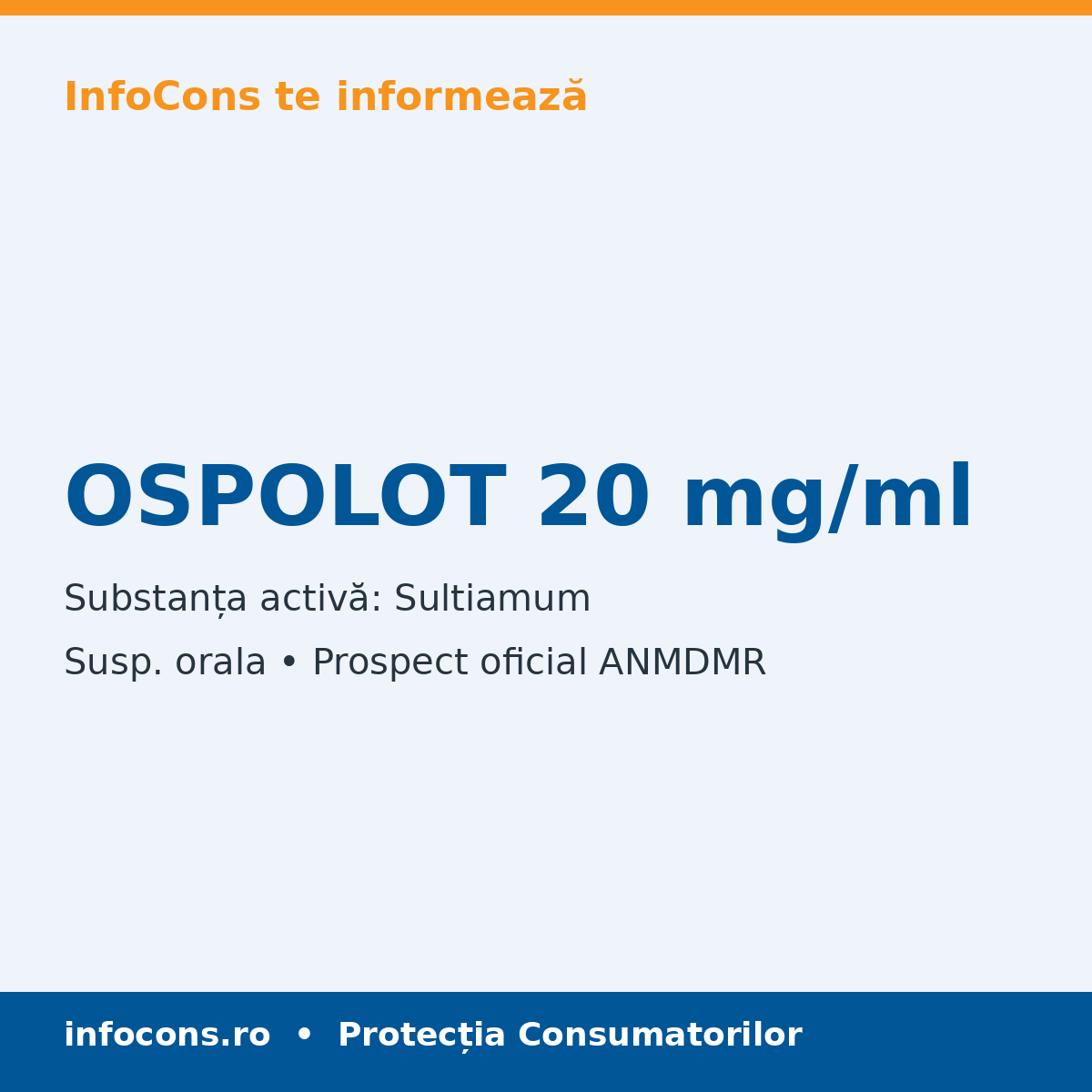 OSPOLOT 20 mg/ml - Prospect Medical - InfoCons