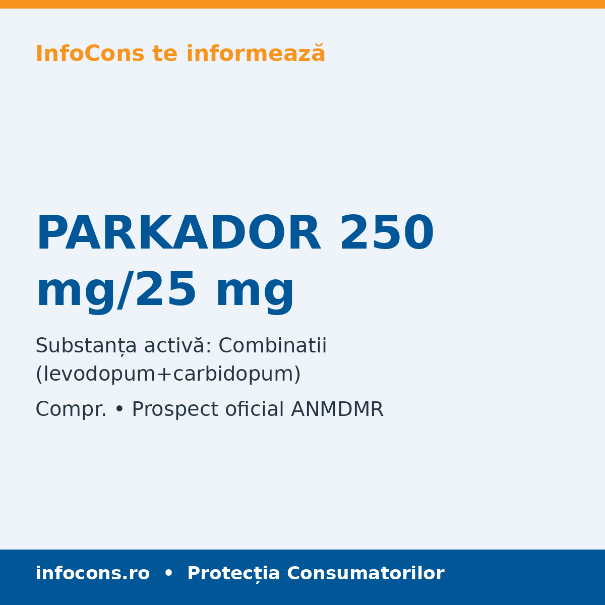 PARKADOR 250 mg/25 mg - Prospect Medical - InfoCons