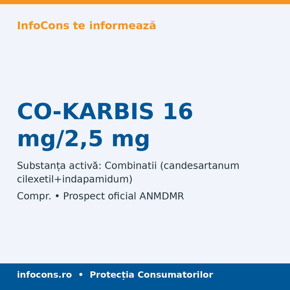 CO-KARBIS 16 mg/2,5 mg - Prospect Medical - InfoCons