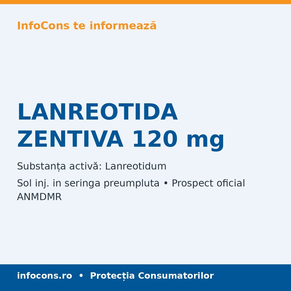 LANREOTIDA ZENTIVA 120 mg - Prospect Medical - InfoCons