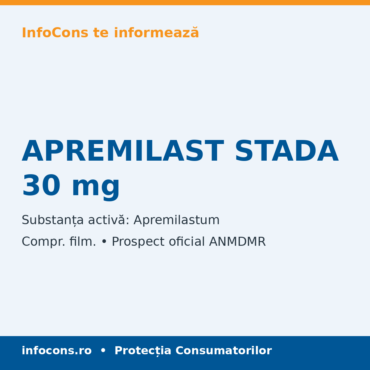 APREMILAST STADA 30 mg - Prospect Medical - InfoCons