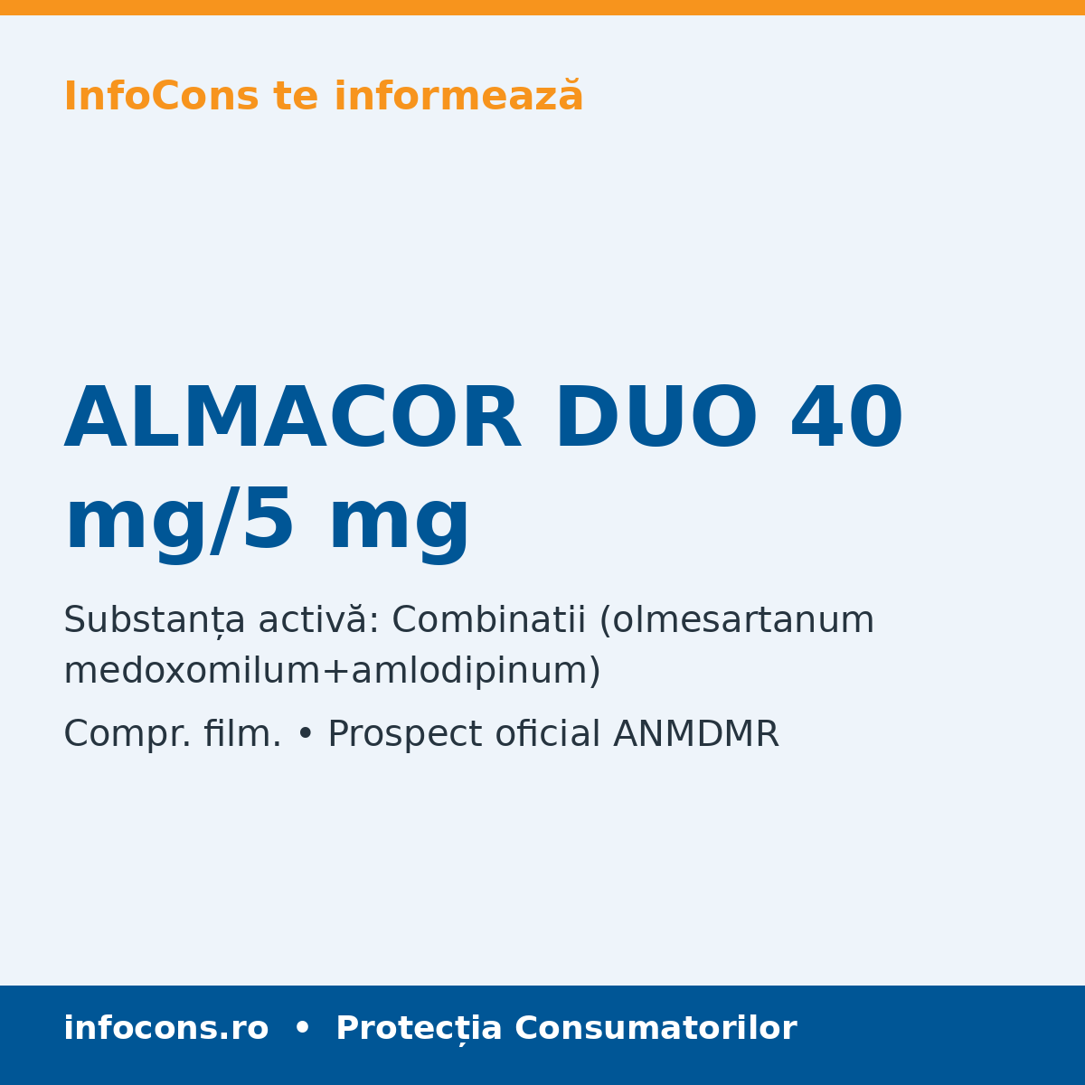 ALMACOR DUO 40 mg/5 mg - Prospect Medical - InfoCons