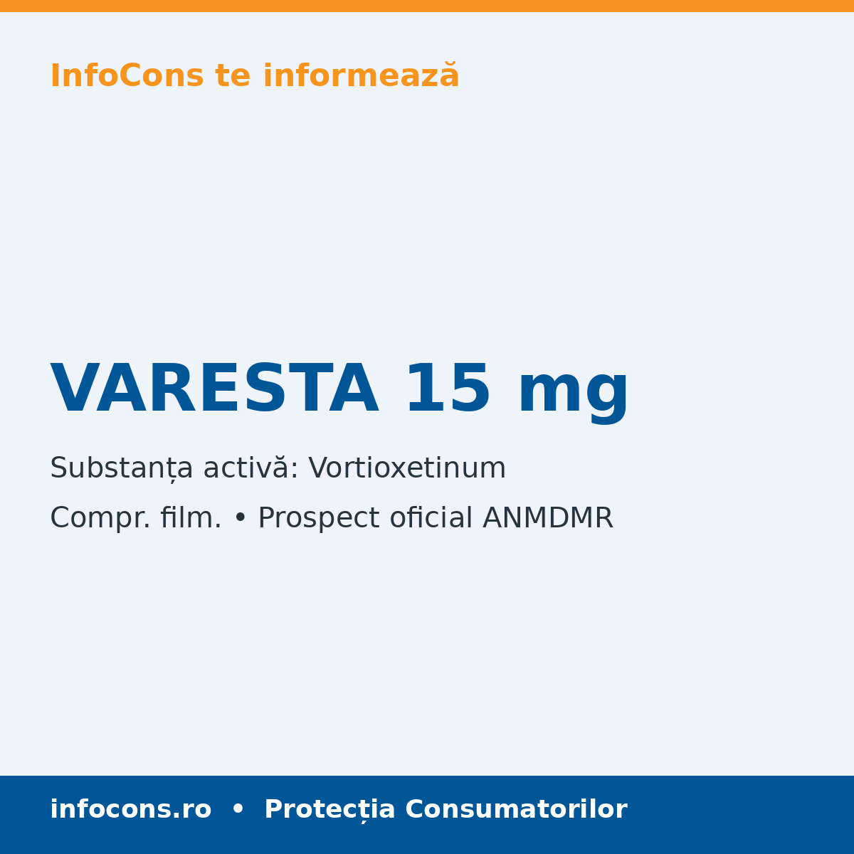 VARESTA 15 mg - Prospect Medical - InfoCons