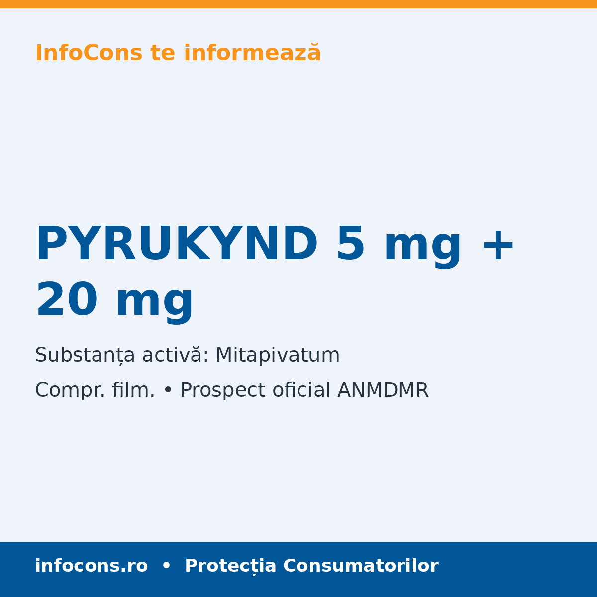 PYRUKYND 5 mg + 20 mg - Prospect Medical - InfoCons