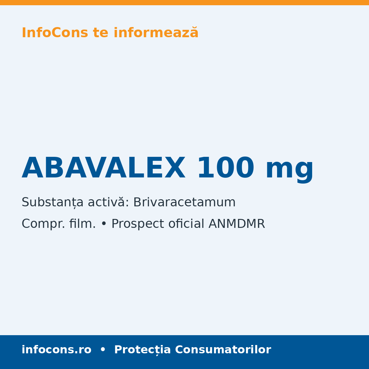 ABAVALEX 100 mg - Prospect Medical - InfoCons