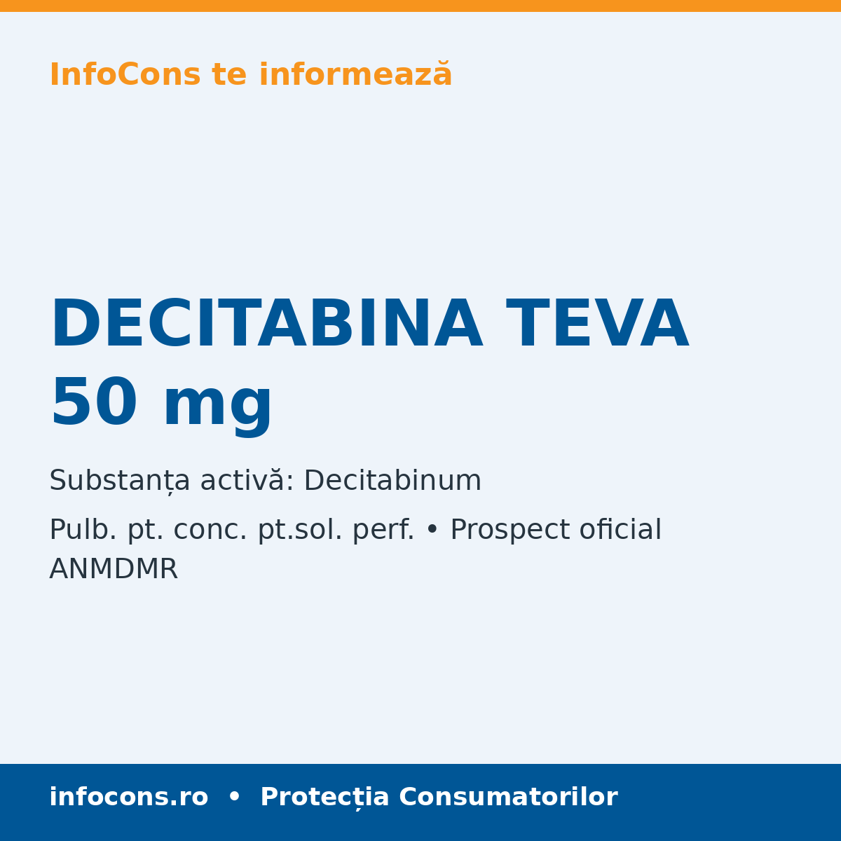 DECITABINA TEVA 50 mg - Prospect Medical - InfoCons