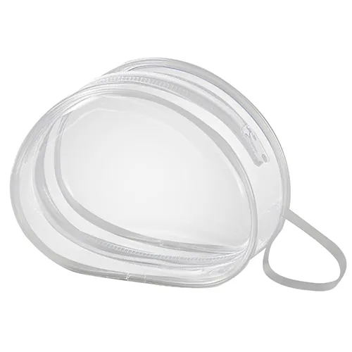 Pungă cosmetică transparentă din PVC moale.