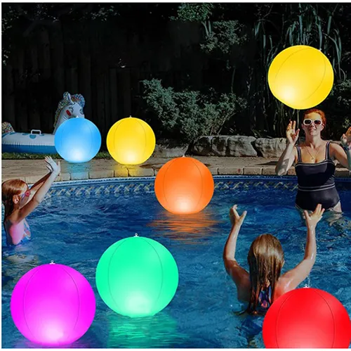 Balon gonflabil cu lampă LED și telecomandă și pompă.