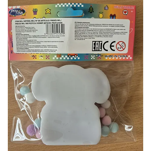 Set de jucărie stoarse &icirc;n formă de ursuleț de pluș, inclusiv bile, sclipici și detalii &icirc;n formă de copac; realizat dintr-un material moale, elastic, conceput pentru frăm&acirc;ntarea manuală, revine la forma inițială după ce a fost stors.