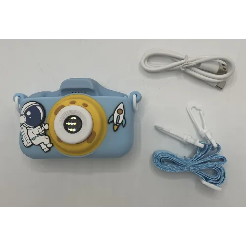 Cameră digitală de jucărie destinată copiilor, cu cablu USB.