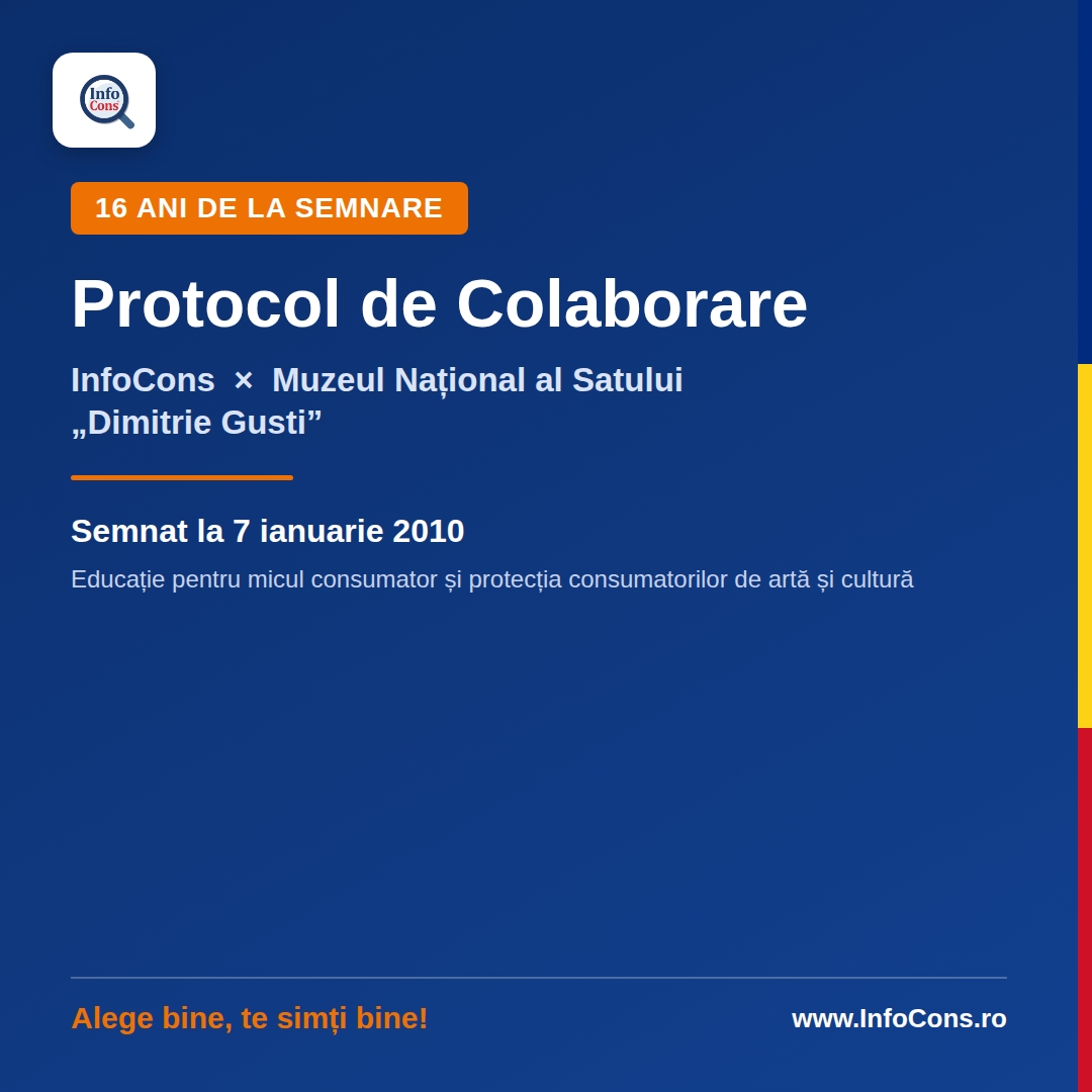 16 ani de la semnarea Protocolului de Colaborare dintre InfoCons si Muzeul National al Satului Dimitrie Gusti