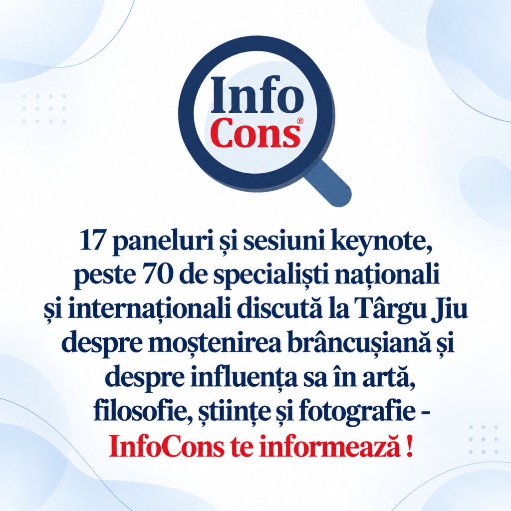 17 paneluri și sesiuni keynote, peste 70 de specialiști naționali și internaționali discută la Târgu Jiu despre moștenirea brâncușiană și despre influența sa în artă,  filosofie, științe și fotografie - InfoCons te informează !