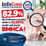82.9 % din produsele cosmetice aflate în ALERTE conțin substanța BMHCA ! Verifică ce cumperi ! Alege informat Produsele Cosmetice cu InfoCons !