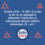 Acidul citric – E 330 : Ce este și de ce se adaugă în alimente? InfoCons te informează despre aditivii alimentari / E - uri !