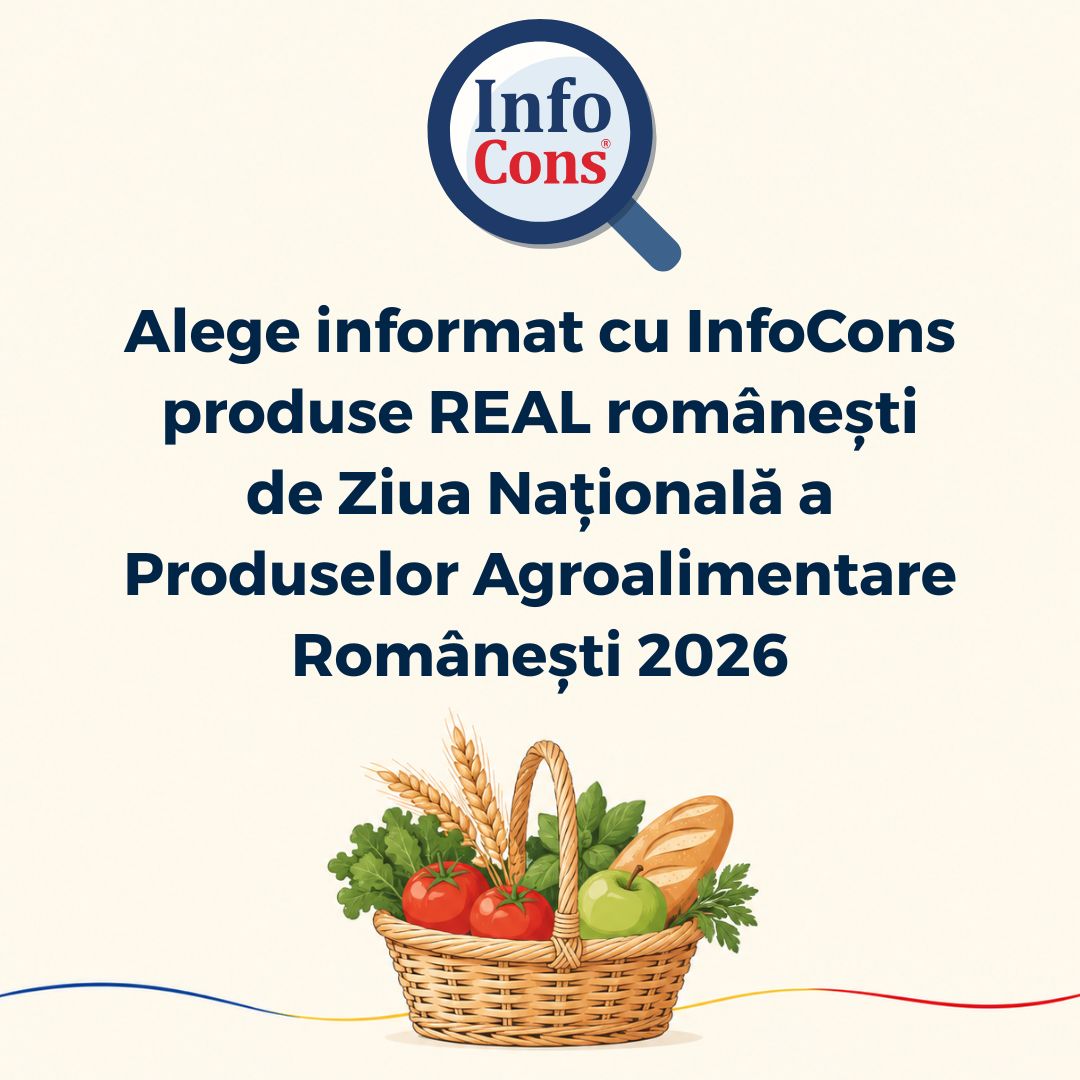 Alege informat cu InfoCons produse REAL românești de Ziua Națională a Produselor Agroalimentare Românești 2026