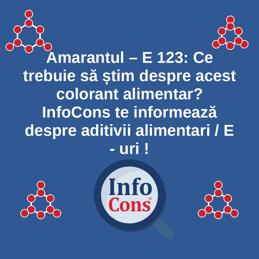 Amarantul – E 123 : Ce trebuie să știm despre acest colorant alimentar ? InfoCons te informează despre aditivii alimentari / E - uri !