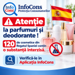 Atenție la parfumuri și deodorante ! 120 de cosmetice din Regatul Spaniei conțin o substanță interzisă. Verifică-le în Aplicația InfoCons