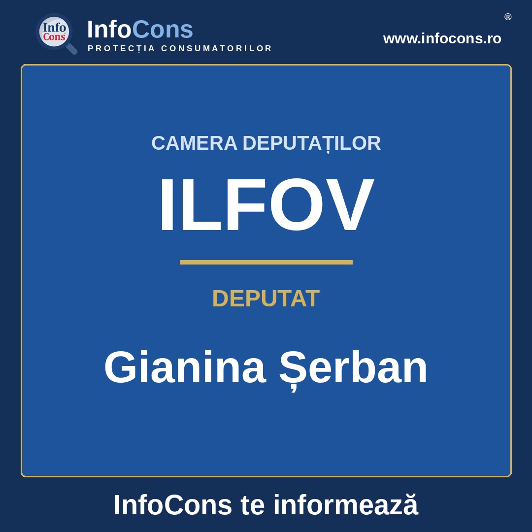 Camera Deputaților și deputata Gianina Șerban – InfoCons te informează